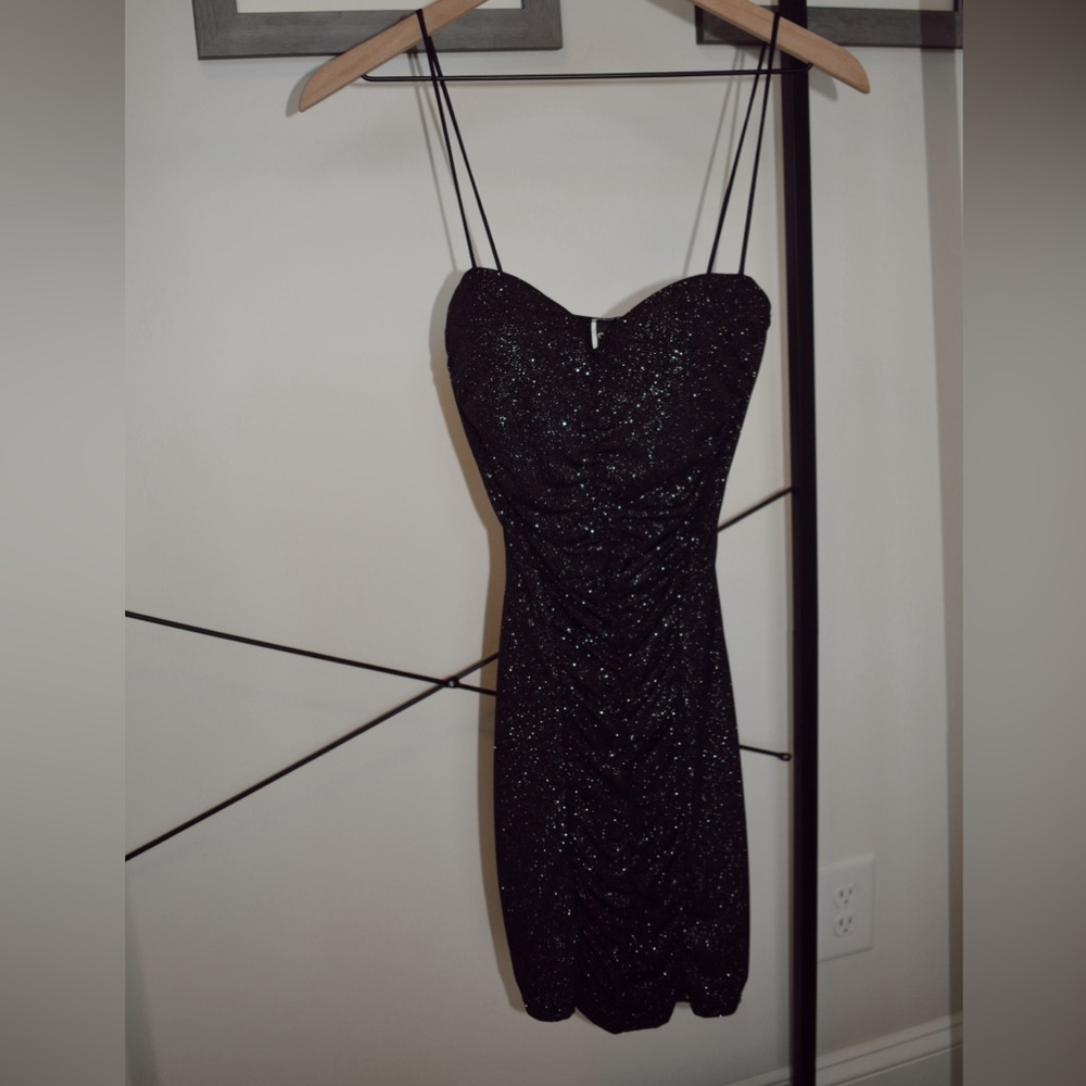 Windsor Black Sparkle Bodycon Mini Dress